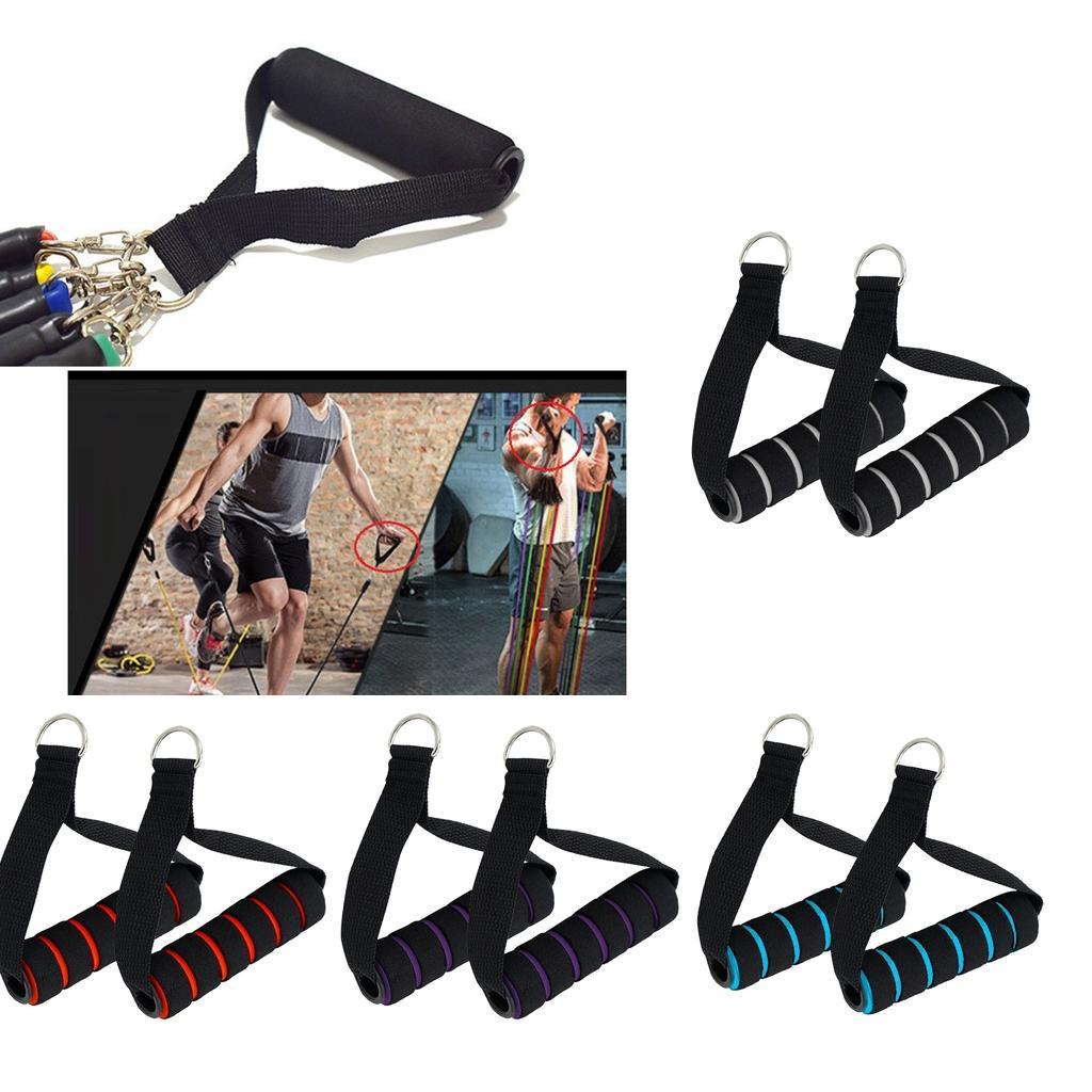 Resistance Bands Handle with Strong Nylon Strap D-rings for Fitness Exercise