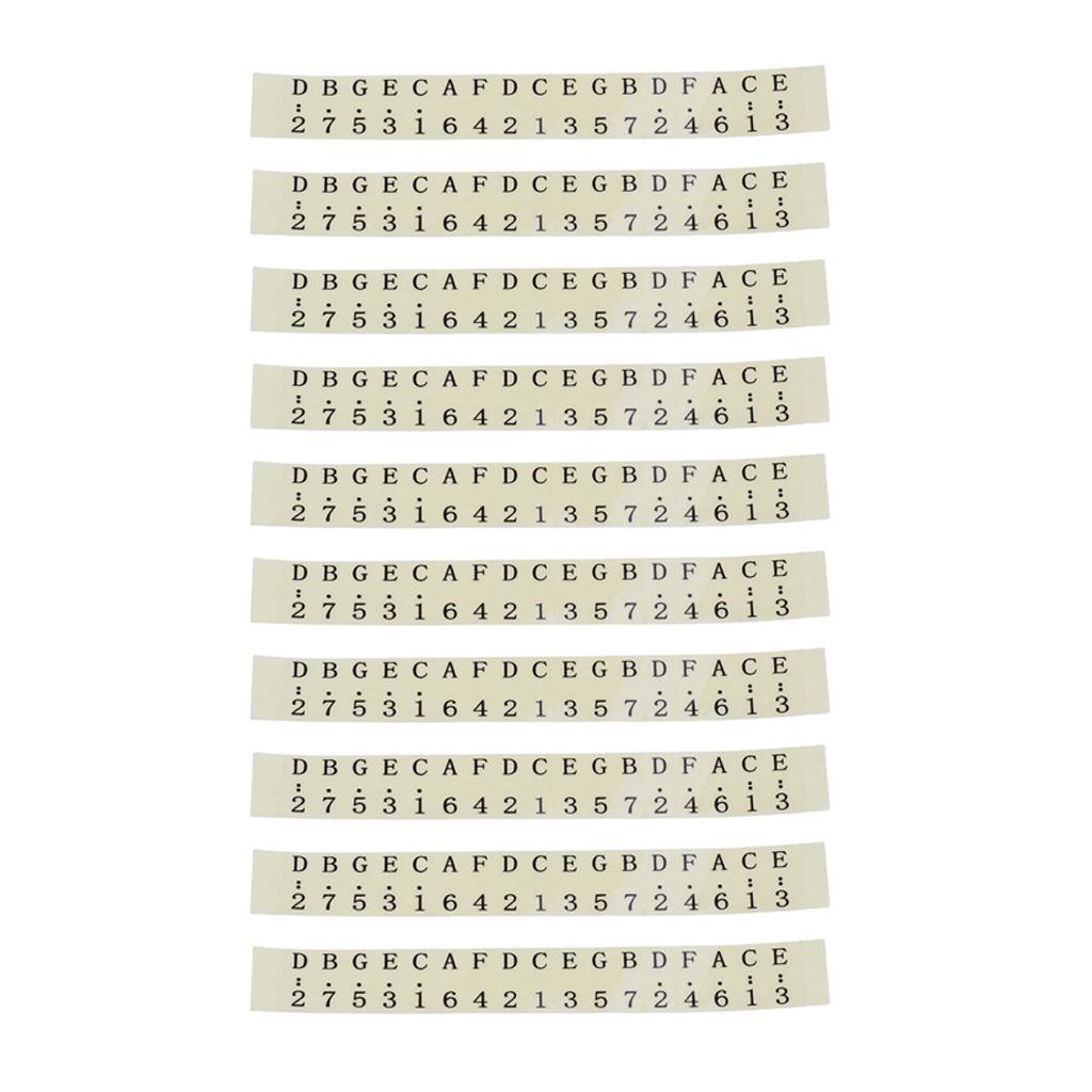 10x African  Scale Key Sticker Piano Beginner Learner Musical