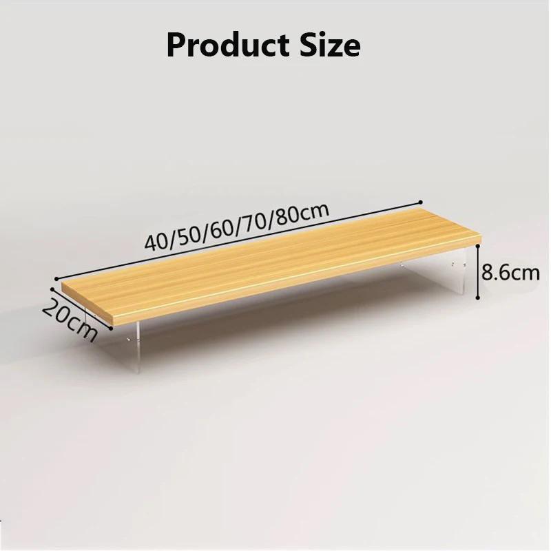 Kệ gỗ dùng cho máy tính, chân mica sang trọng, nhiều kích thước - Gỗ