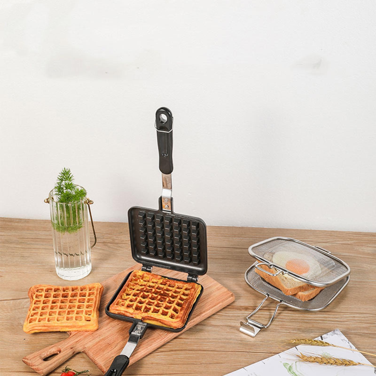 Sandwich Grill Basket Barbecue BBQ Grilling Nonstick Reusable Rustproof Camping Grill Accessories Grill Rack for Vegetables