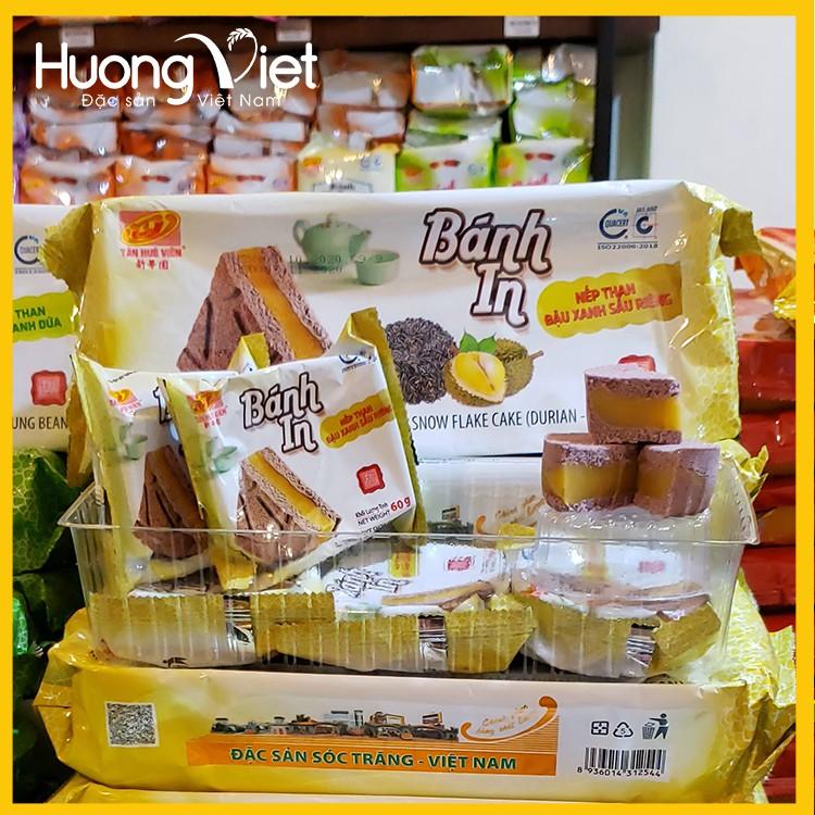 Đặc Sản Sóc Trăng - Bánh In Nếp Than Đậu Xanh Sầu Riêng 360G, Bánh In Sóc Trăng Tân Huê Viên