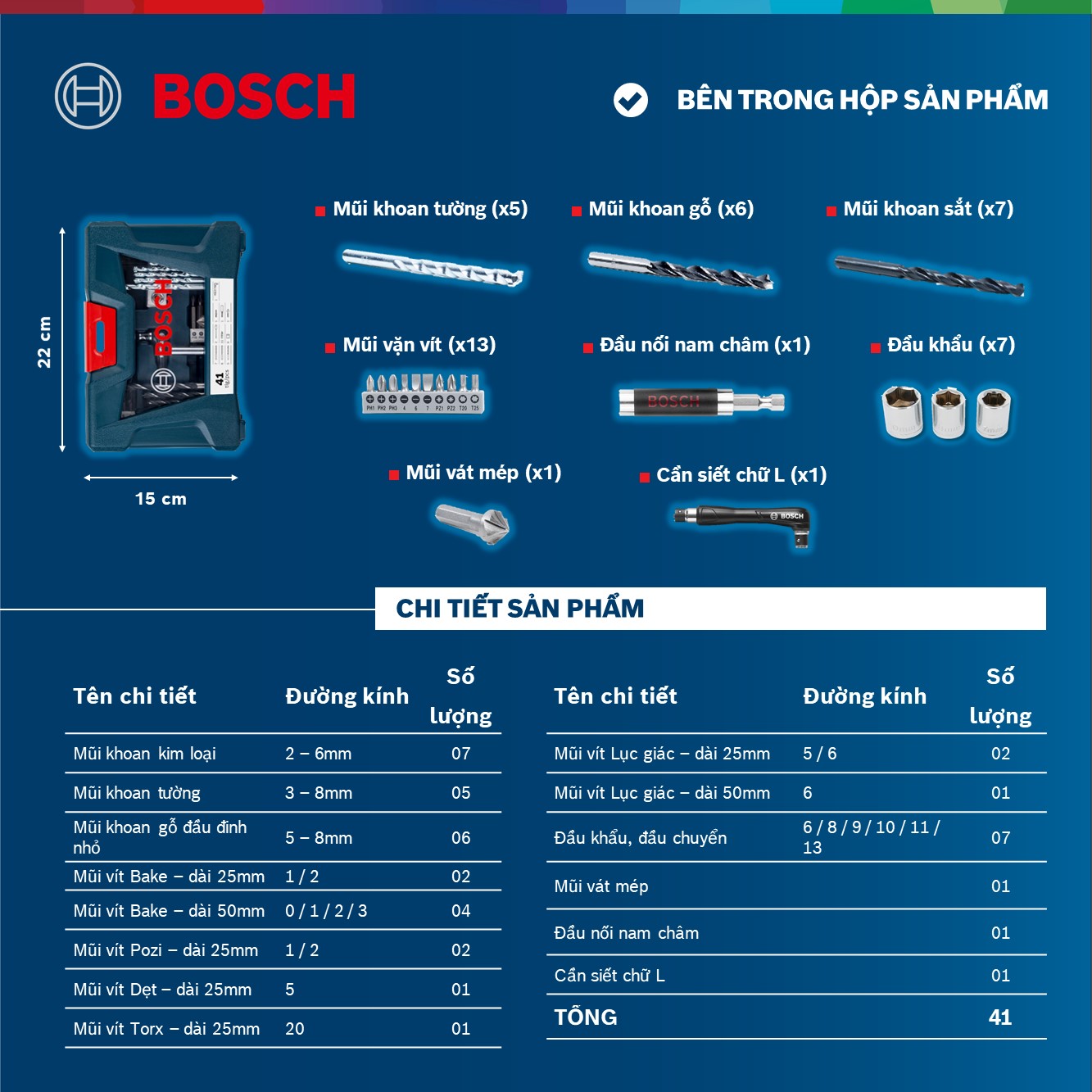 BỘ DỤNG CỤ 41 MÓN