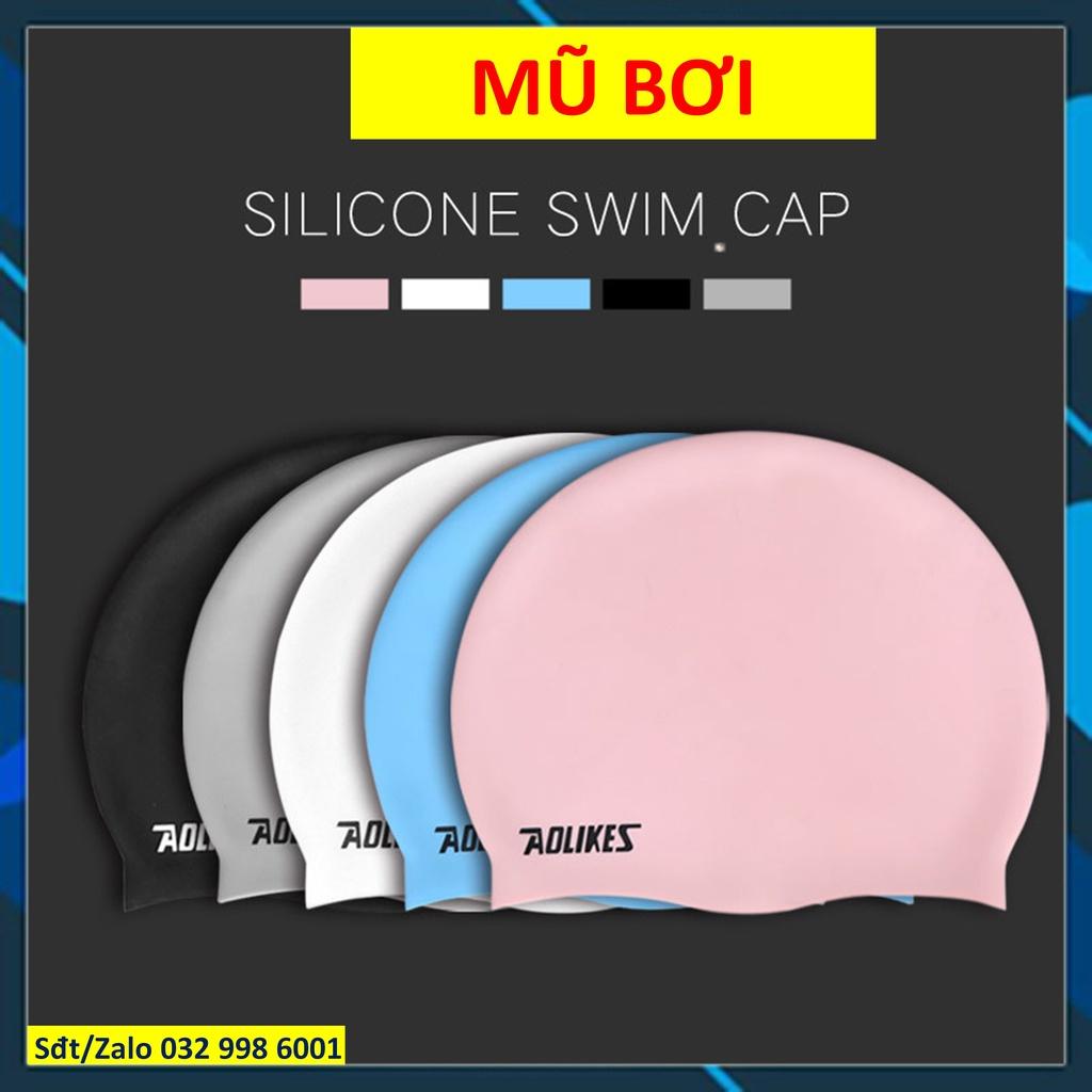 Mũ bơi người lớn chống sương mờ, kính bơi chính hãng aolikes 5005 5010 Nón bơi Kính bơi thể thao Mũ bơi silicone yeah