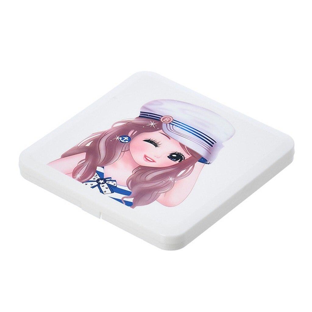 1PC Cute Printed Waterproof Flip Cover Mask Case Disposable Face Mask Storage Case Portable Folder Box Anti-moisture Mask Holder