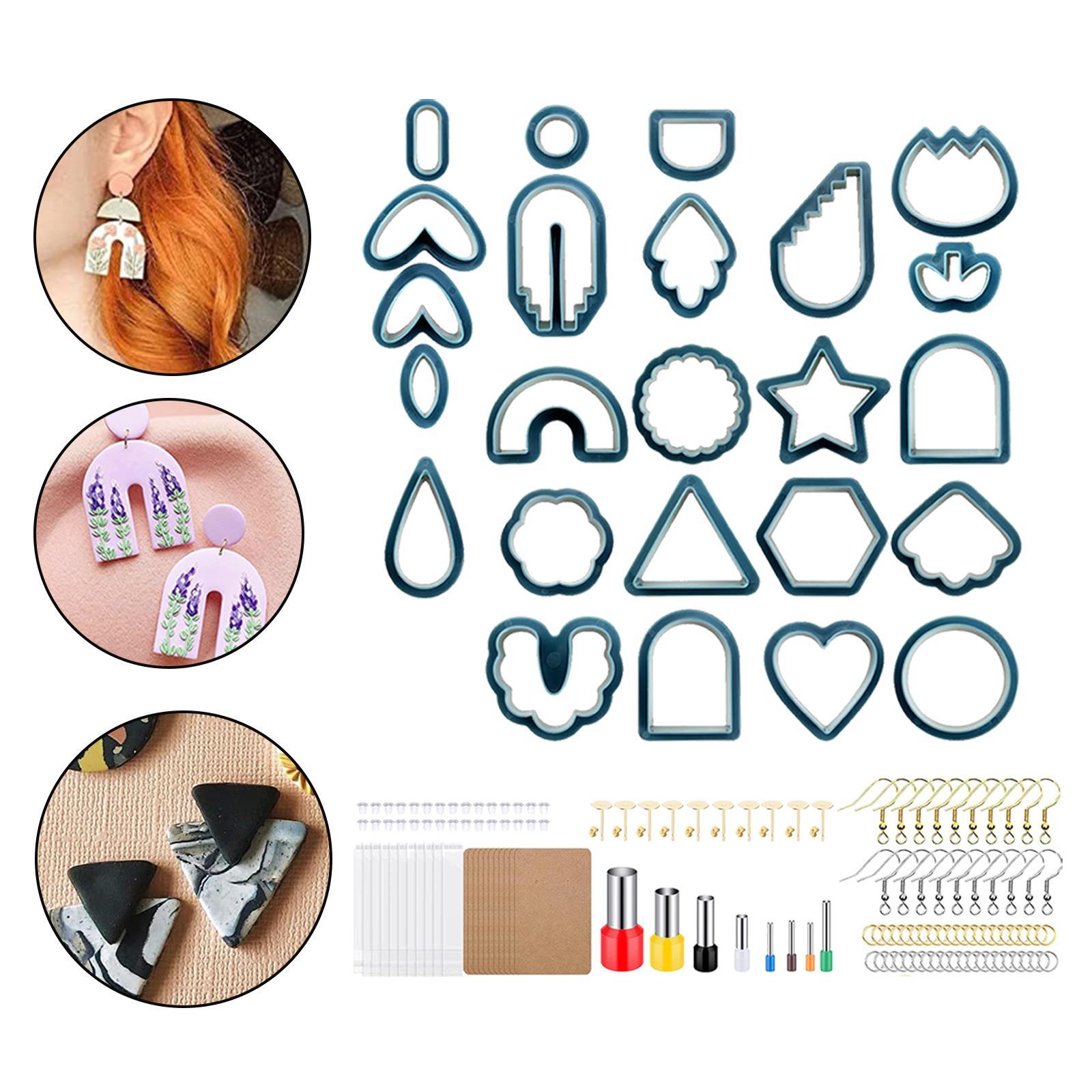 Polymer Clay Set Jump Rings for Jewelry Making Polymer Clay Earring Blue