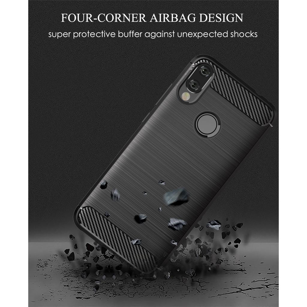 Ốp lưng cho Xiaomi Redmi Note 7 Pro dẻo Carbon phay xước chống sốc chống vân tay