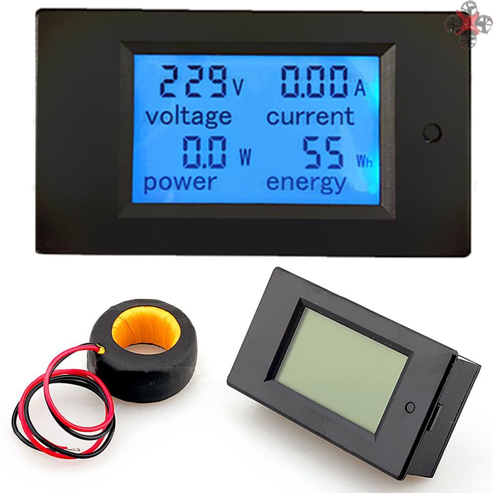 Bộ Đồng Hồ Đo Điện Áp Đa Năng 100a Ac 80v-260v 20a / 100a 4 Trong 1