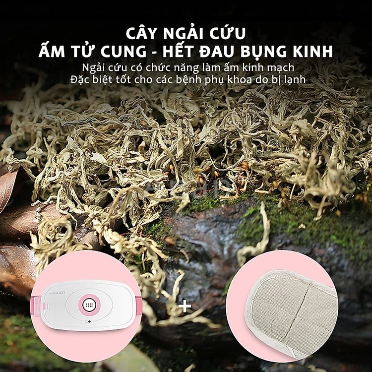 Massage Làm Ấm Bụng Giảm Đau Bụng Đau Lưng Cho Phụ Nữ Đến Kì, Chườm Nóng Giảm Đau Bụng Kinh Đai đeo thắt lưng