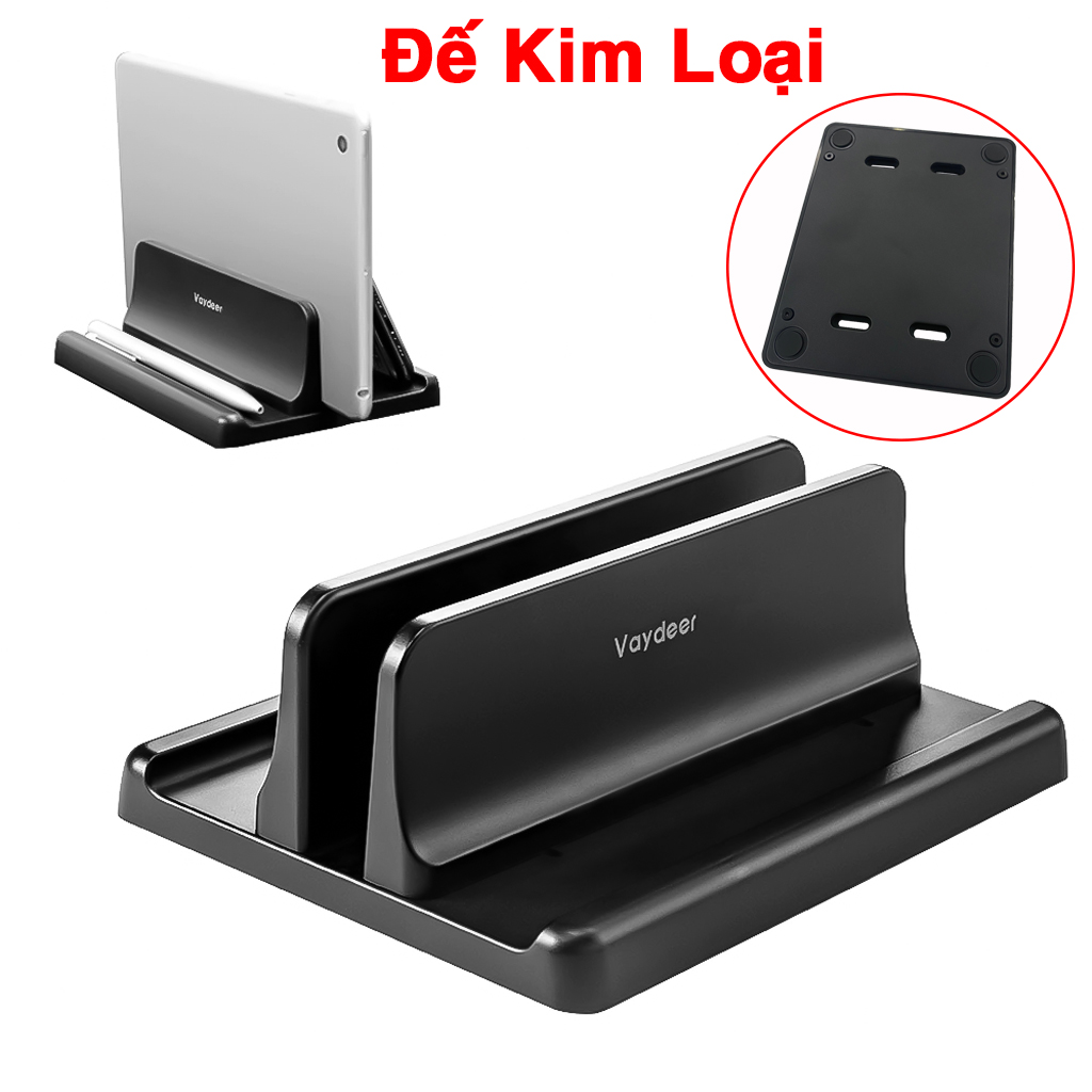 Giá đỡ Kiêm Đế Dựng Đứng Gọn Gàng Chắc Chắn Cho Laptop Macbook iPad Điều Chỉnh Được Độ Rộng Bằng Nhựa ABS
