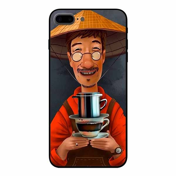 Ốp lưng in cho Iphone 7 Plus/ 8 Plus  Cà Phê Phin