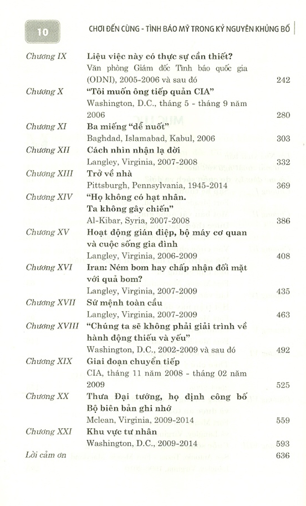 Chơi Đến Cùng - Tình Báo Mỹ Trong Kỷ Nguyên Khủng Bố (Sách tham khảo) - Tái bản năm 2021