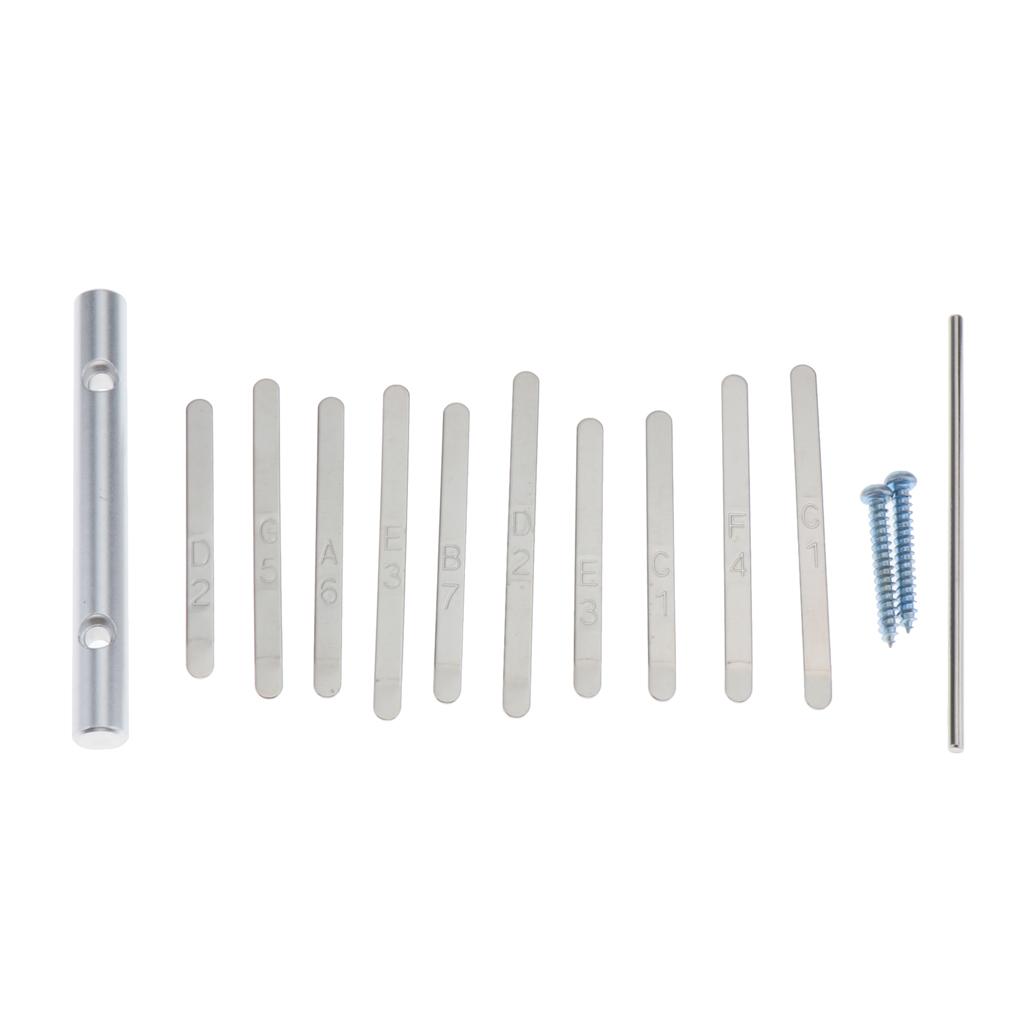 Sunnimix Cao Cấp Kalimba 10 Phím DIY Ngón Tay Cái Đàn Piano Thép Phím Bộ