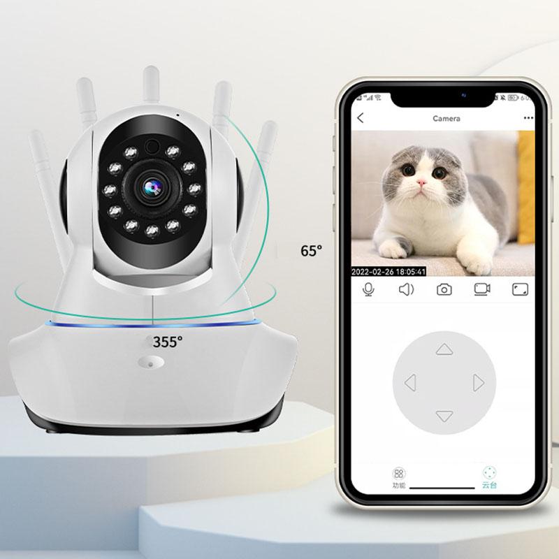 Máy ảnh A1 HD WiFi Ghi âm thanh Video Máy ảnh gia đình không dây 360 ° Màu toàn cảnh: Trắng