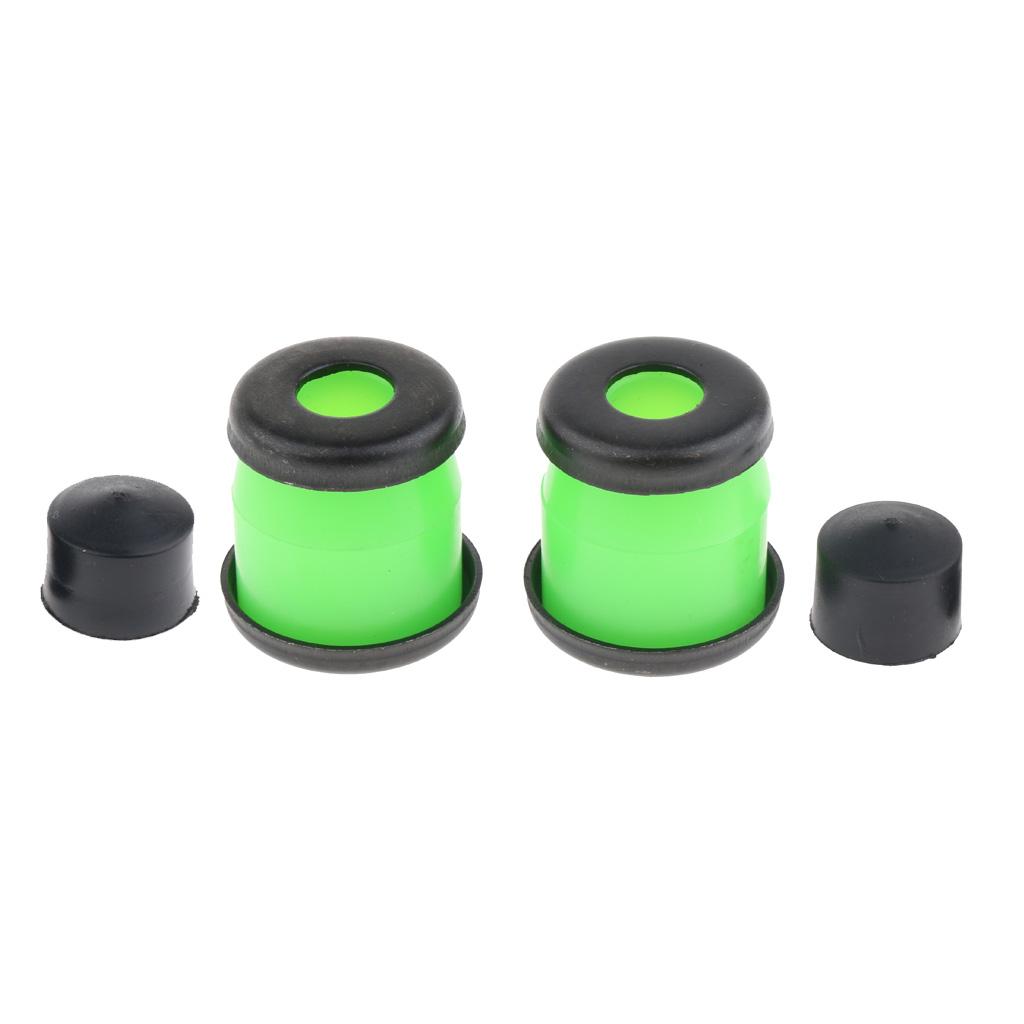 2xSkateboard Rebuild Kit Bushings Washers Pivot Cups for 2 Trucks 5in Green