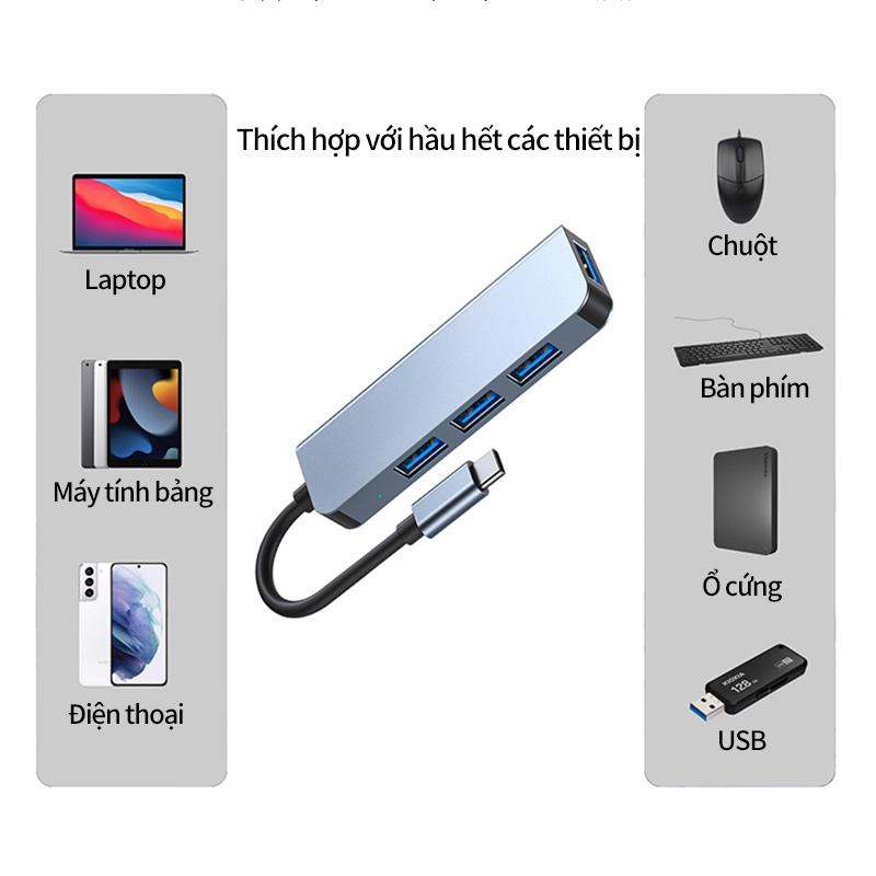 Thiết bị kết nối đa cổng cắm hub 4 trong 1 thích hợp cho Apple Macbook USB 4KHDMI Cổng kết nối đa năng Truyền tốc độ cao