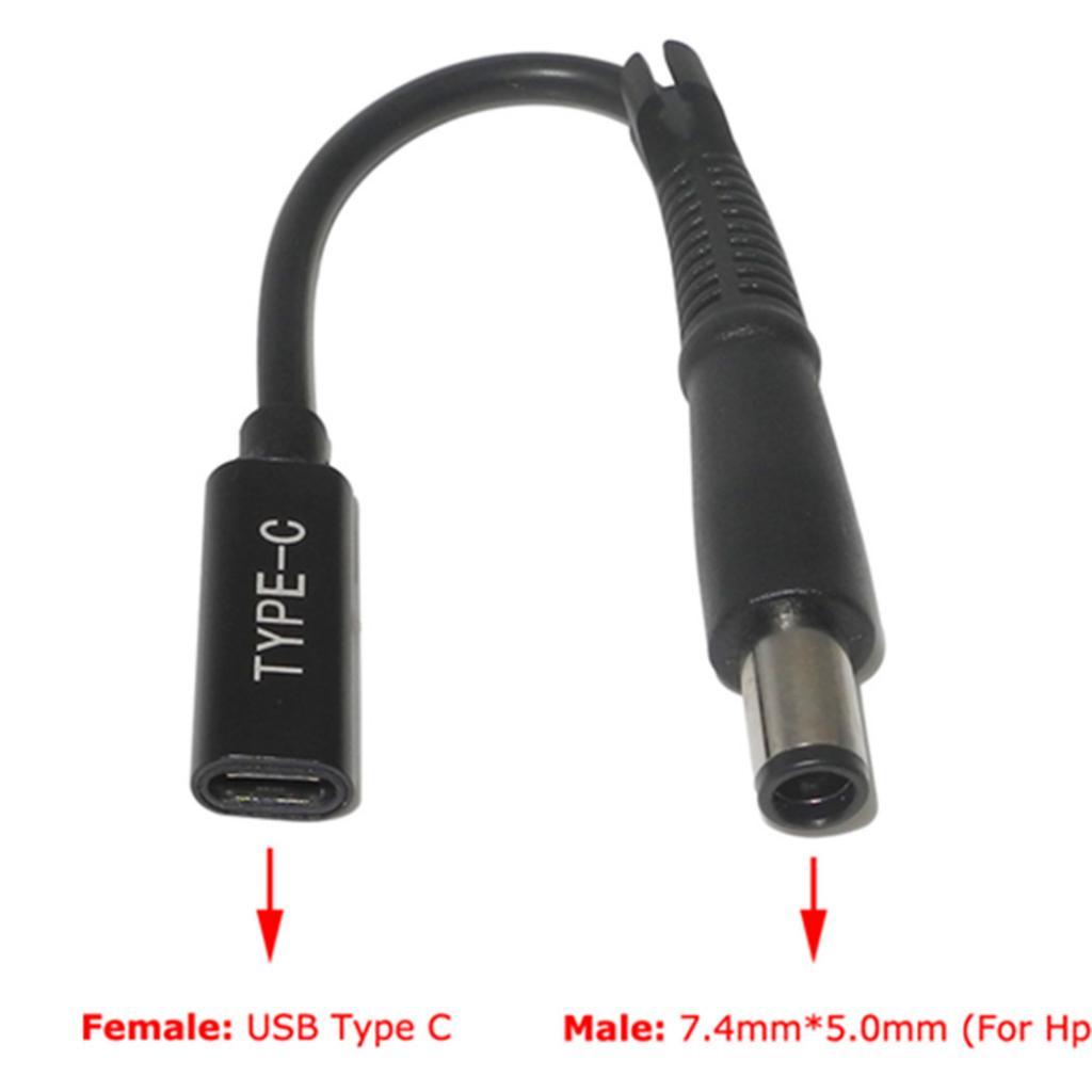 Type C Socket Up to 7.4mm X 5.0mm Power Supply Cord Charger Power Supply