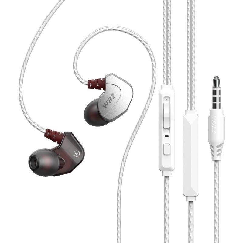 Tai nghe có dây TEKKIN WRZ Bass Có Mic Khử Tiếng Ồn HiFi Kép 3.5mm - hàng chính hãng - Đen