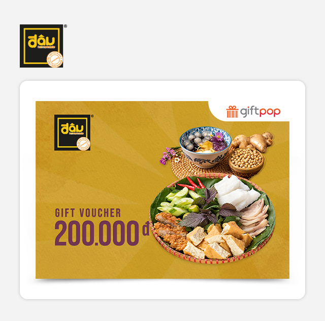 Evoucher Phiếu Quà Tặng Đậu Homemade 200K