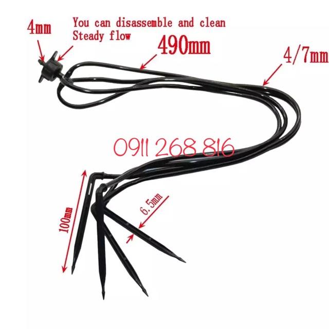 Bộ tưới nhỏ giọt bù áp 4 que cắm