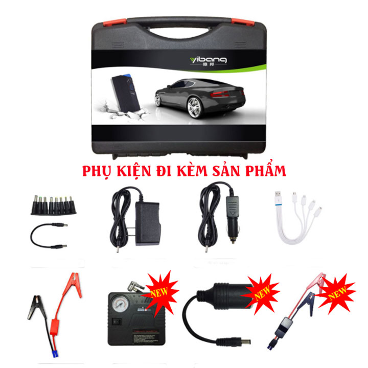 Bộ Nguồn Dự Phòng Khởi Động Ô Tô 12V Ắc Quy Xăng Và Diesel Đa Năng 10.000mAH