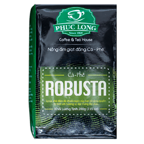 Cà phê Robusta Phúc Long 200g Xay HCK