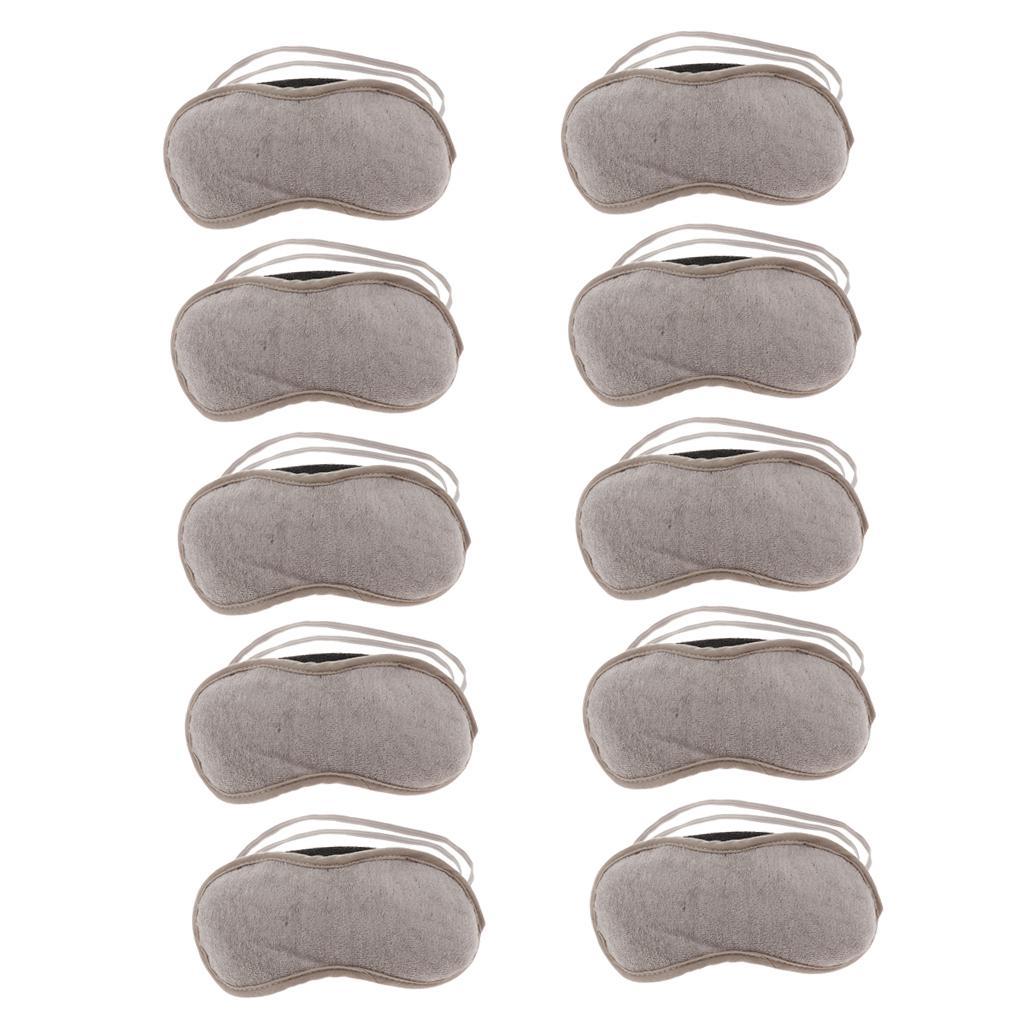 10Pcs Soft Sleep Mask Adjustable Strap Eye Mask Blindfold for Puffy Eyes