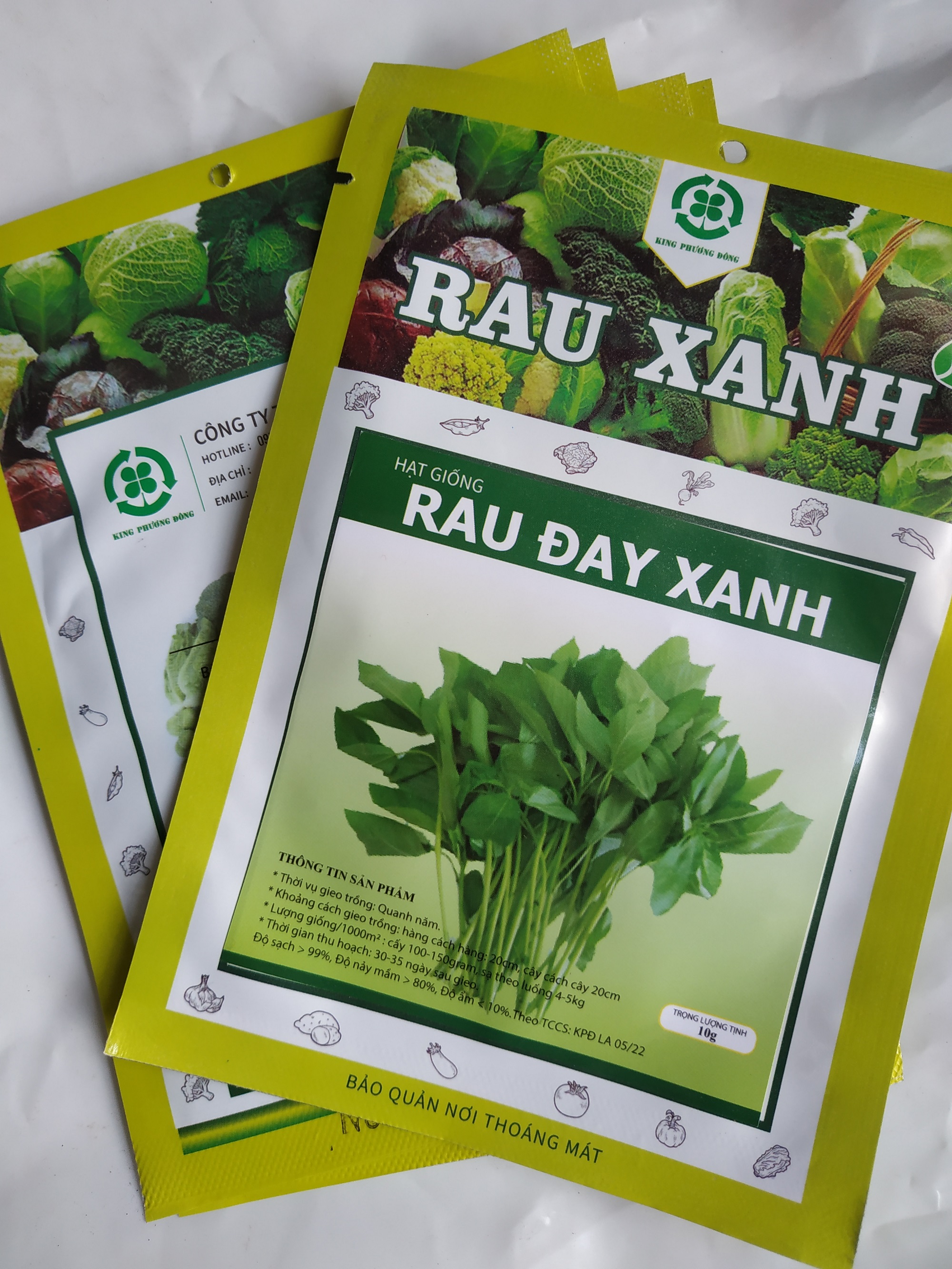 Combo 5 gói Hạt giống RAU ĐAY XANH - gói 10 gram