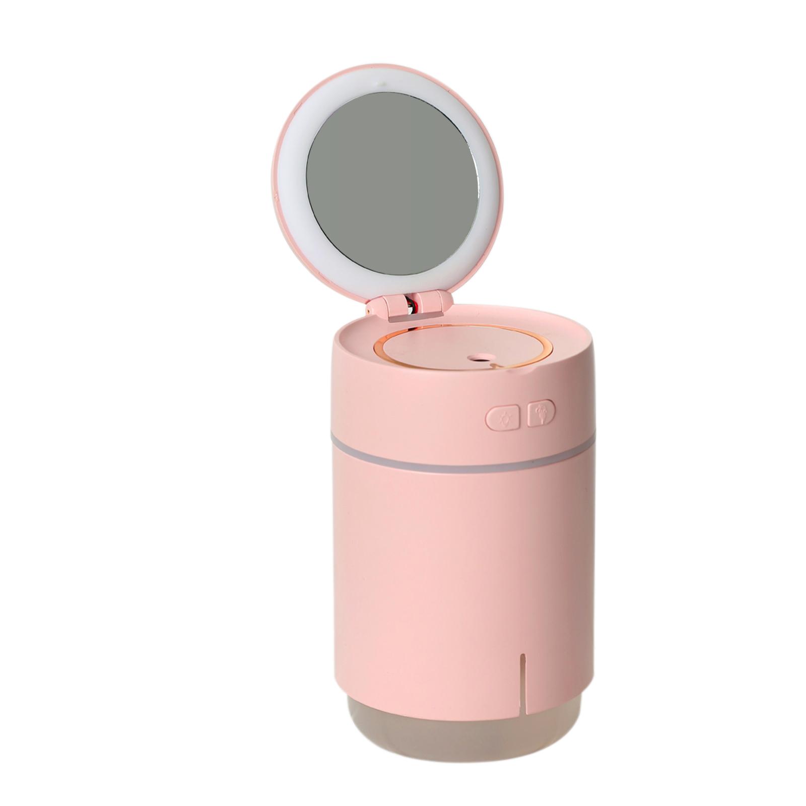 Máy khuếch tán tạo ẩm phun sương 400mL có gương có thể sạc lại với 7 đèn LED thay đổi màu sắc