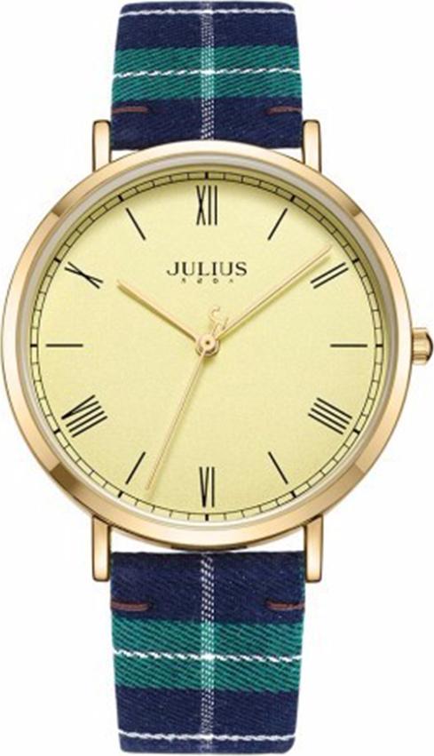 Đồng Hồ Nữ Hàn Quốc Dây Vải Julius JA-1015B (38mm) - Xanh