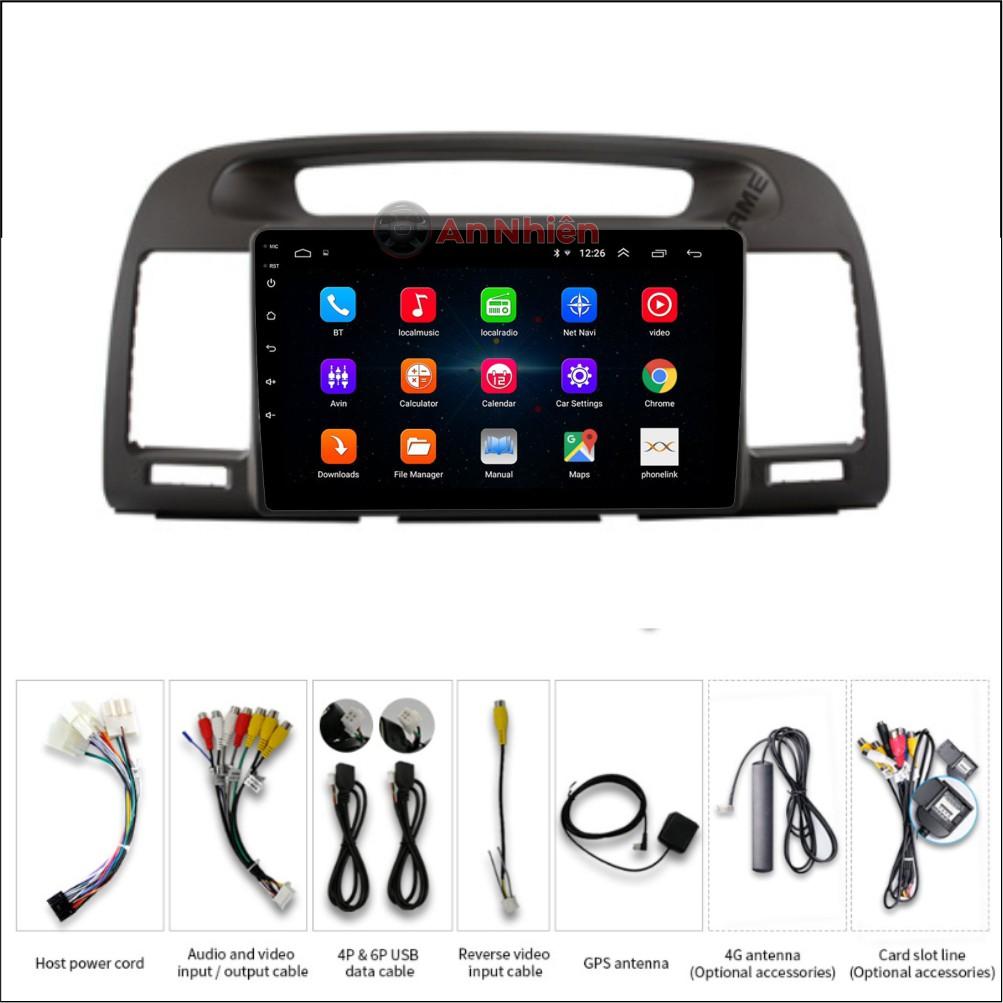 Màn Hình Android 9 inch Cho CAMRY 2002-2005 - Đầu DVD Chạy Android Tiếng Việt Kèm Mặt Dưỡng Giắc Toyota Camry