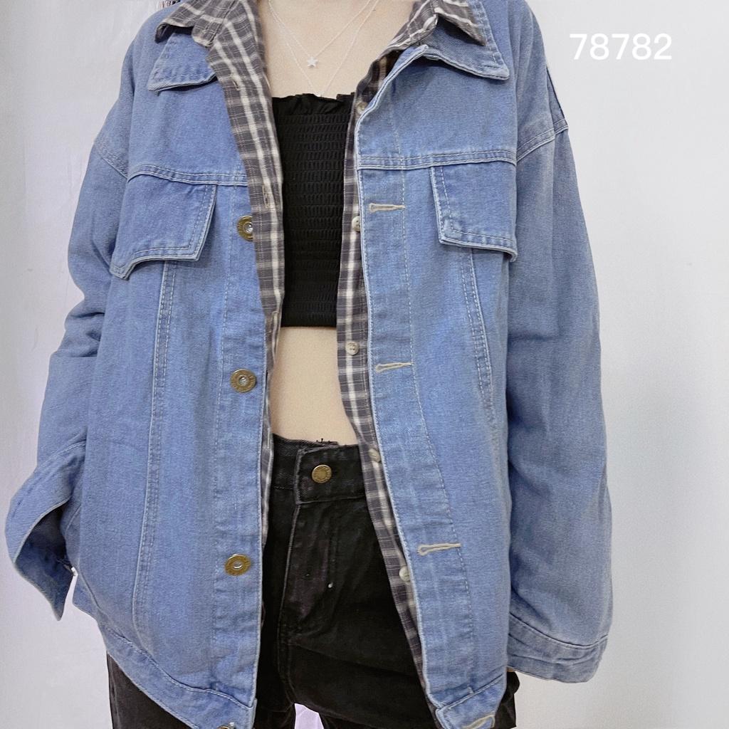 Áo Khoác JEANS Unisex nhiều màu đen/ xanh nhạt/ xanh đậm - Made by Toneontone TOT