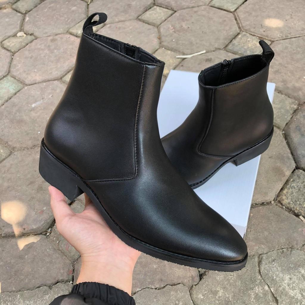 Zip Boots V3 Cao Cấp Đế 4,5cm Da Bò