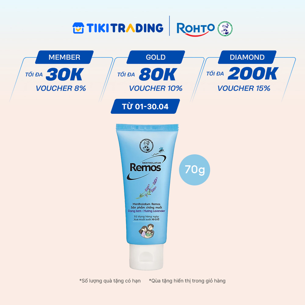Kem chống muỗi Rohto Metholatum Remos Hương Lavender 70g