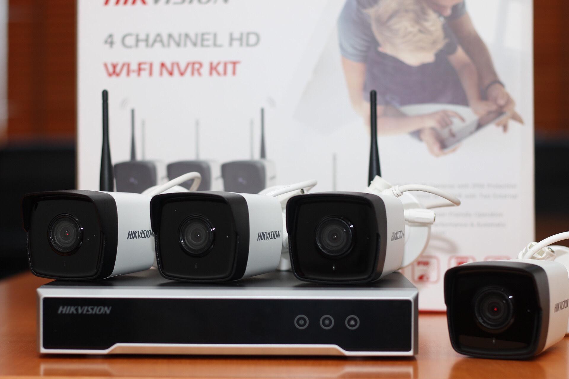 NK42W0 KIT WIFI HIKVISION TRỌN BỘ (4 CAMERA + 1 Đầu ghi) - Hàng chính hãng