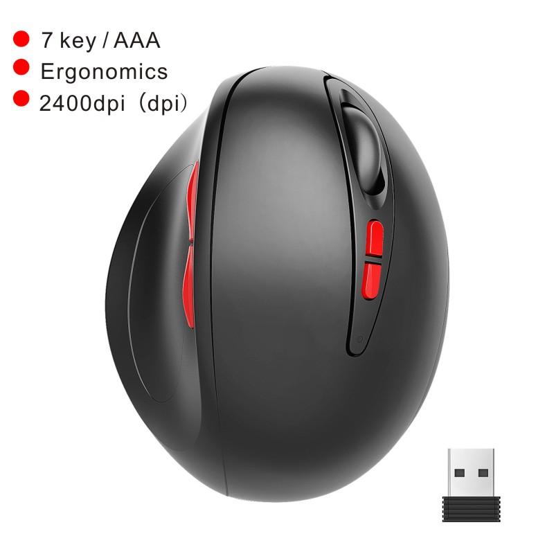 Dọc Chuột Chơi Game Không Dây USB Máy Tính Game Thủ Chuột Ergonomic 6 Phím Bluetooth Mause Bộ 2.4G Sạc Chuột Cho Máy Tính laptop