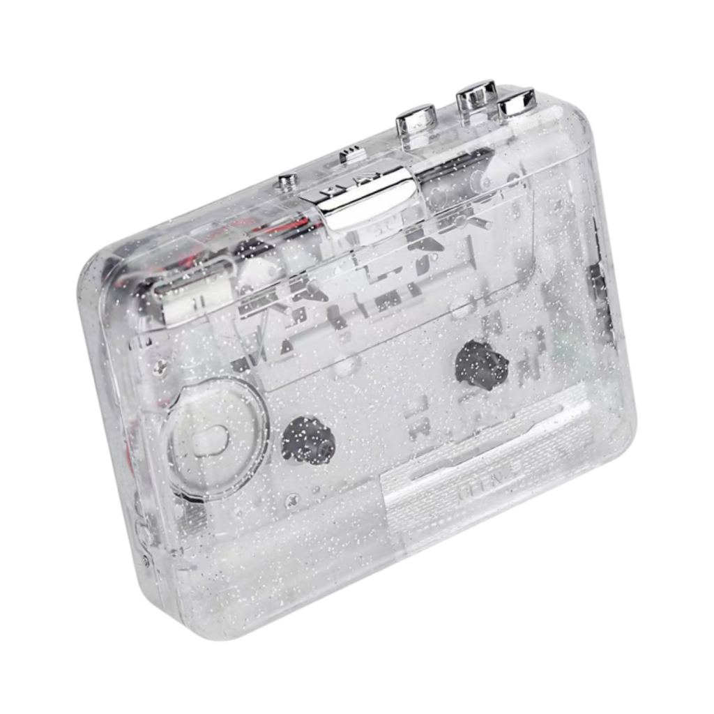 Transparent Cassette Player Cassette to MP3 Converter for Entertainment  Compact  Compact Vintage Cassette Tape Player