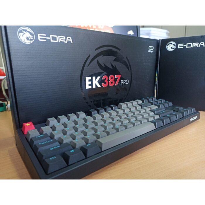 Bàn phím cơ Gaming E-DRA EK387 PRO GATERON - Bàn phím cơ TKL hot nhất 2021 - Hàng chính hãng