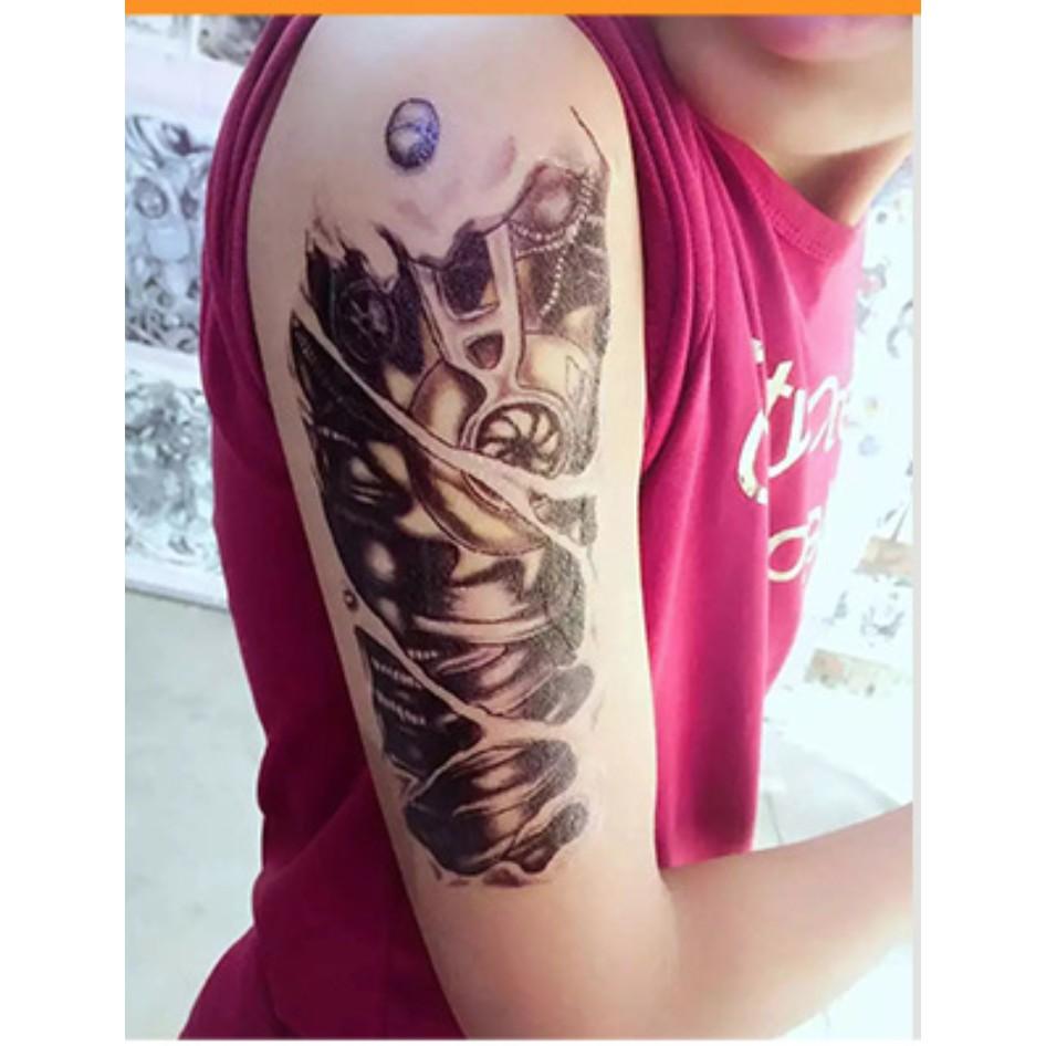 Hình xăm dán bắp tay cao cấp 15x21cm