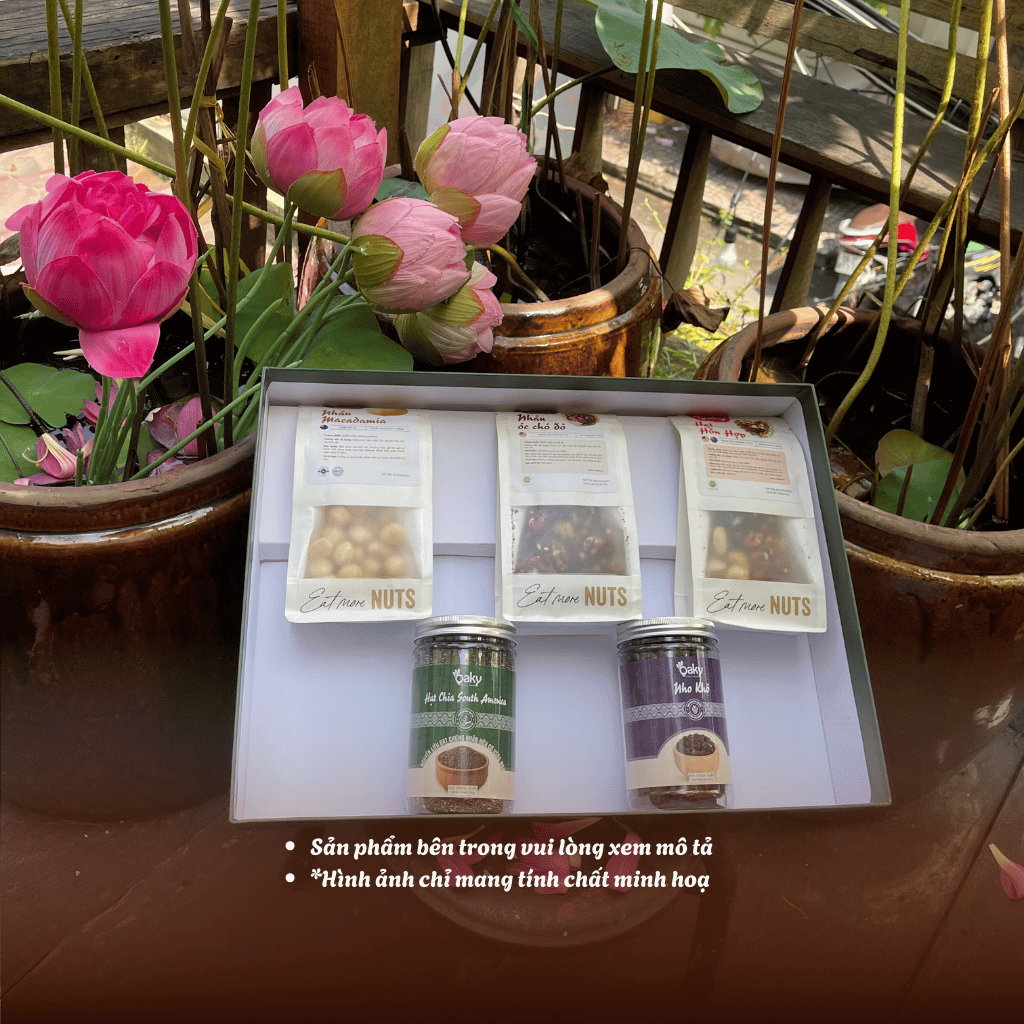 Set Quà Tết OAKY 2026 – Hộp Quà Hạt Dinh Dưỡng Cao Cấp Việt Tam Anh