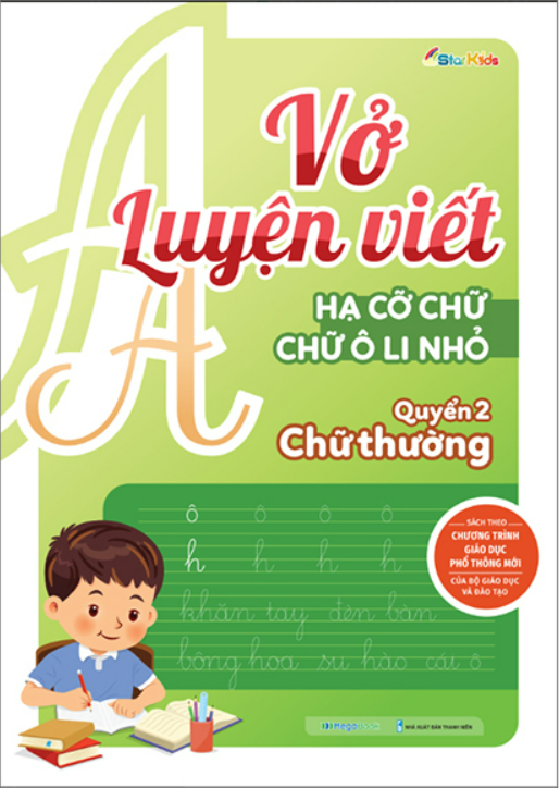 Sách - Vở Luyện Viết Hạ Cỡ Chữ - Chữ Ô Li Nhỏ - Quyển 1 + 2 + 3