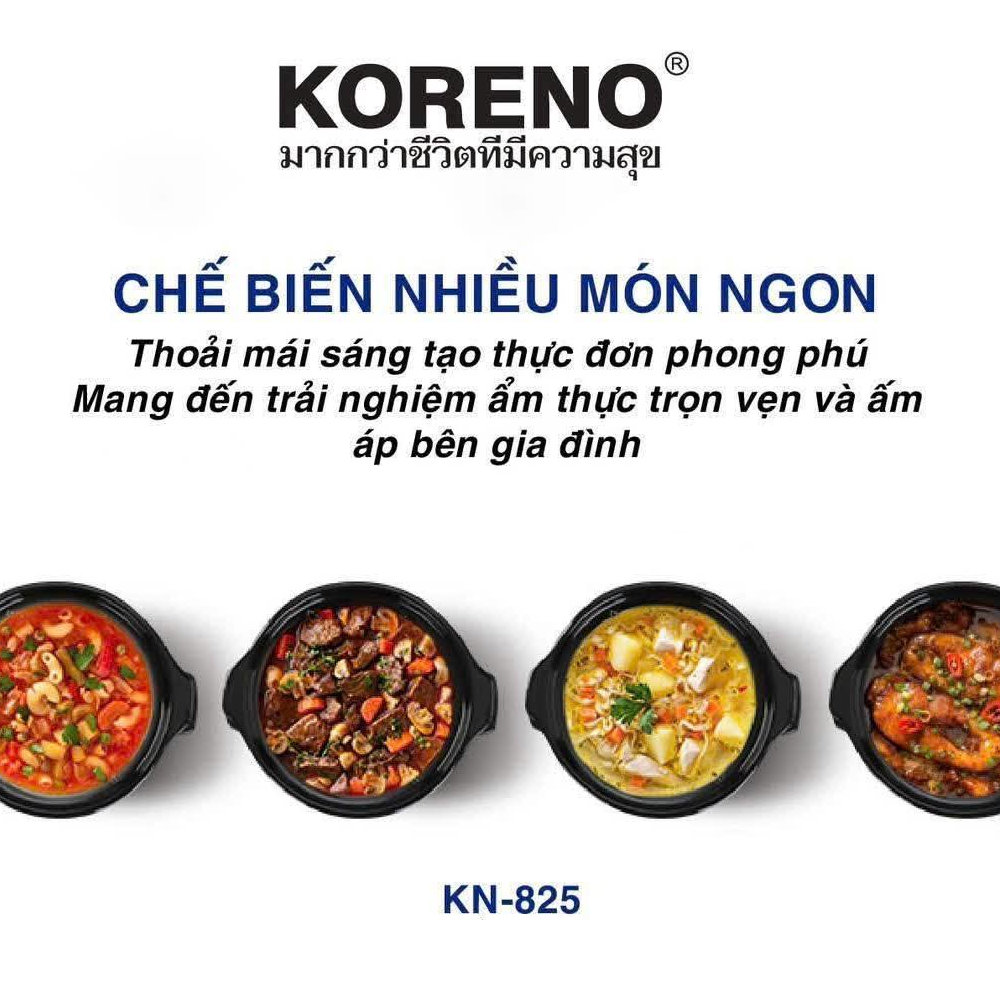 Nồi nấu chậm, kho cá, ninh xương Koreno Thái Lan 2.5L KN-825 - hàng chính hãng
