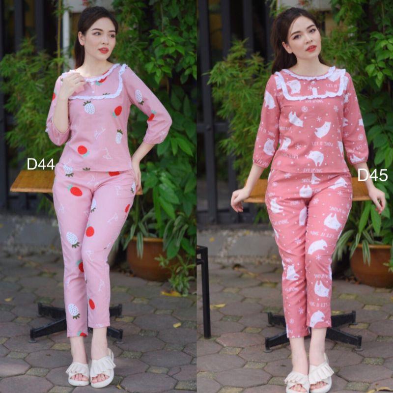 Quần áo mặc nhà rẻ đẹp cổ sen 2k