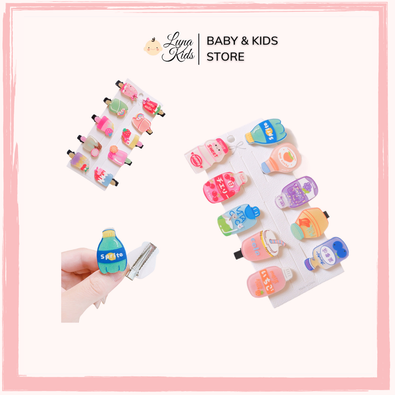 Kẹp tóc cho bé KT05 - LunaKids [Ảnh thật