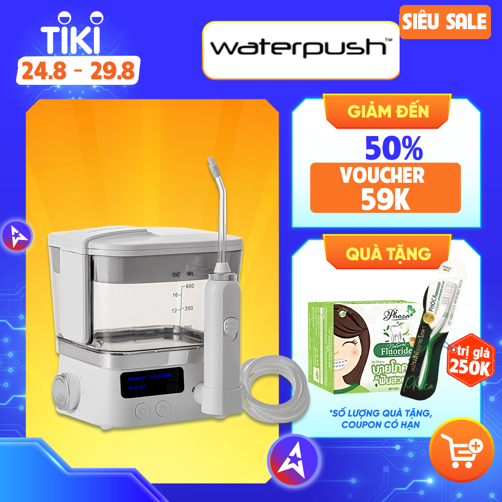 Máy tăm nước gia đình cao cấp WaterPush 1912 - Bình siêu lớn 600ml