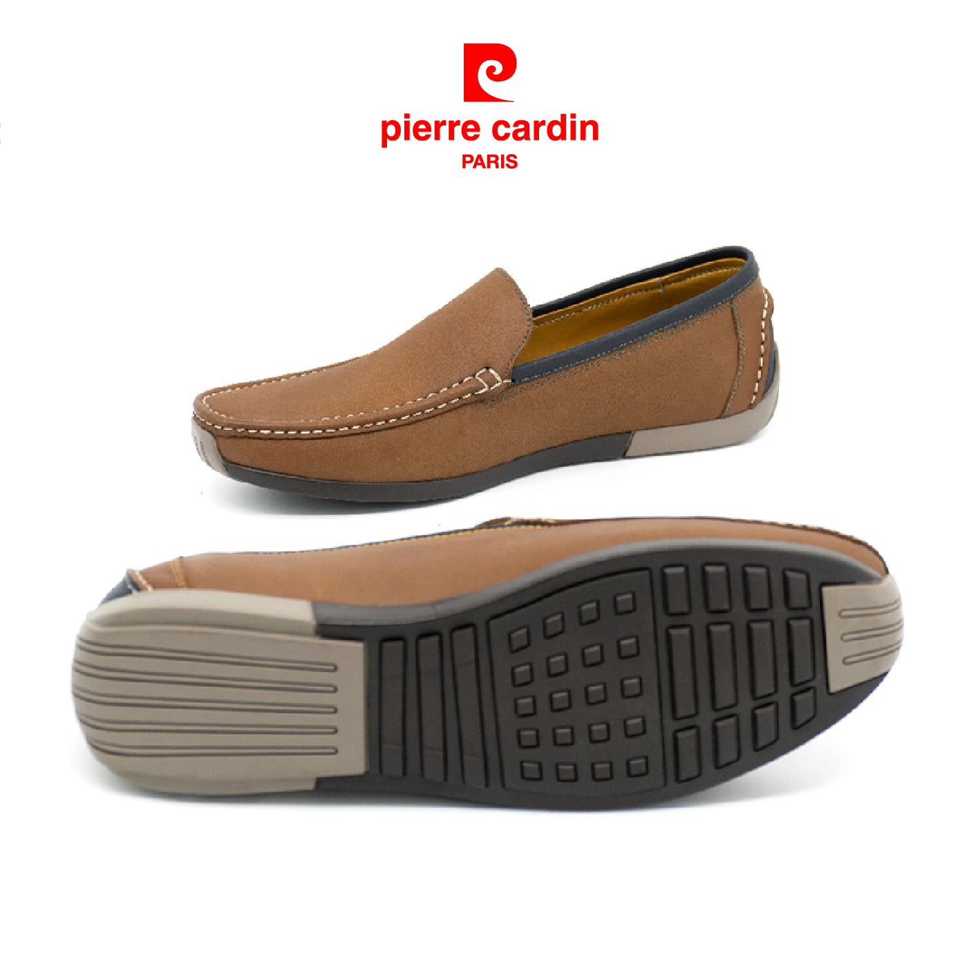 Giày Da Pierre Cardin Brown Loafer PCMFWL037GLD