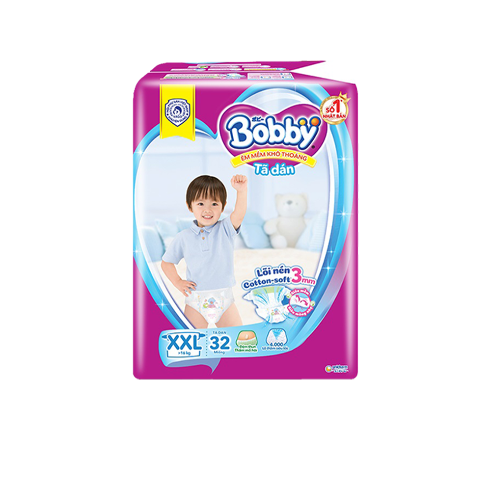Tã dán Bobby Fresh siêu thấm - khô thoáng