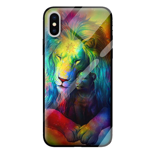 Ốp kính cường lực cho iPhone XS động vật 112 - Hàng chính hãng