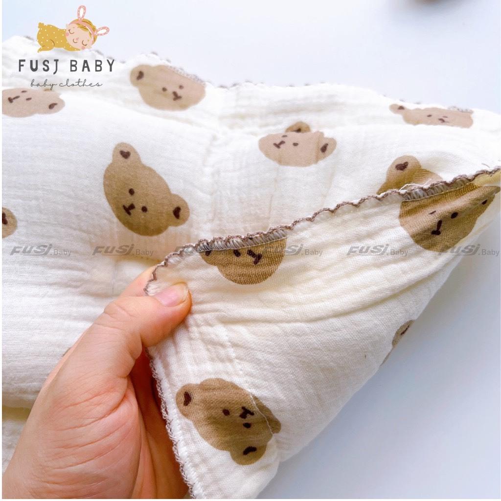 [Sơ sinh] Gối Xô Organic Muslin chống bẹp đầu cho bé - Hãng Boona / Fusj