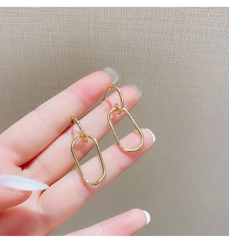 Bông Tai- Khuyên Tai Nữ Hợp Kim Hình Tròn Xích Sắt Sang Trọng/B&m Basic/BTHK0036