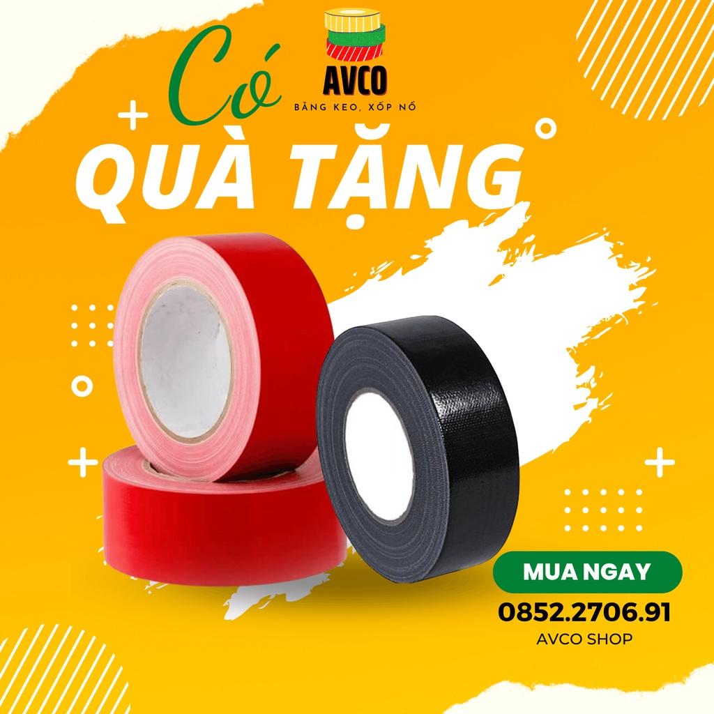 Băng dính vải 25mm x 10m AVCO chịu nhiệt cách điện có thể xé được 2 màu 25mm x 10m